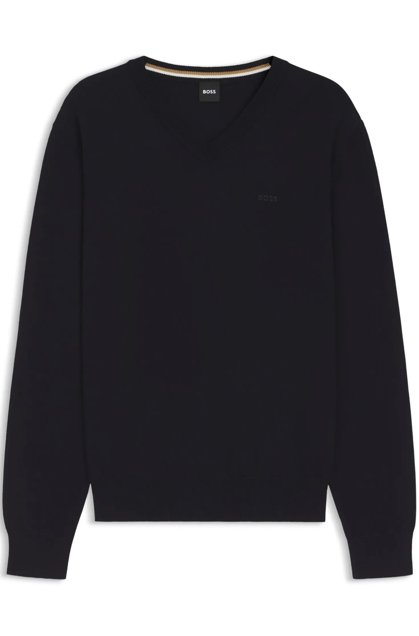 Pullover aus Baumwolle mit V-Ausschnitt