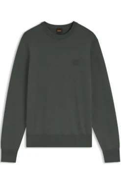 Pullover aus Baumwoll-Mix mit Logo-Patch