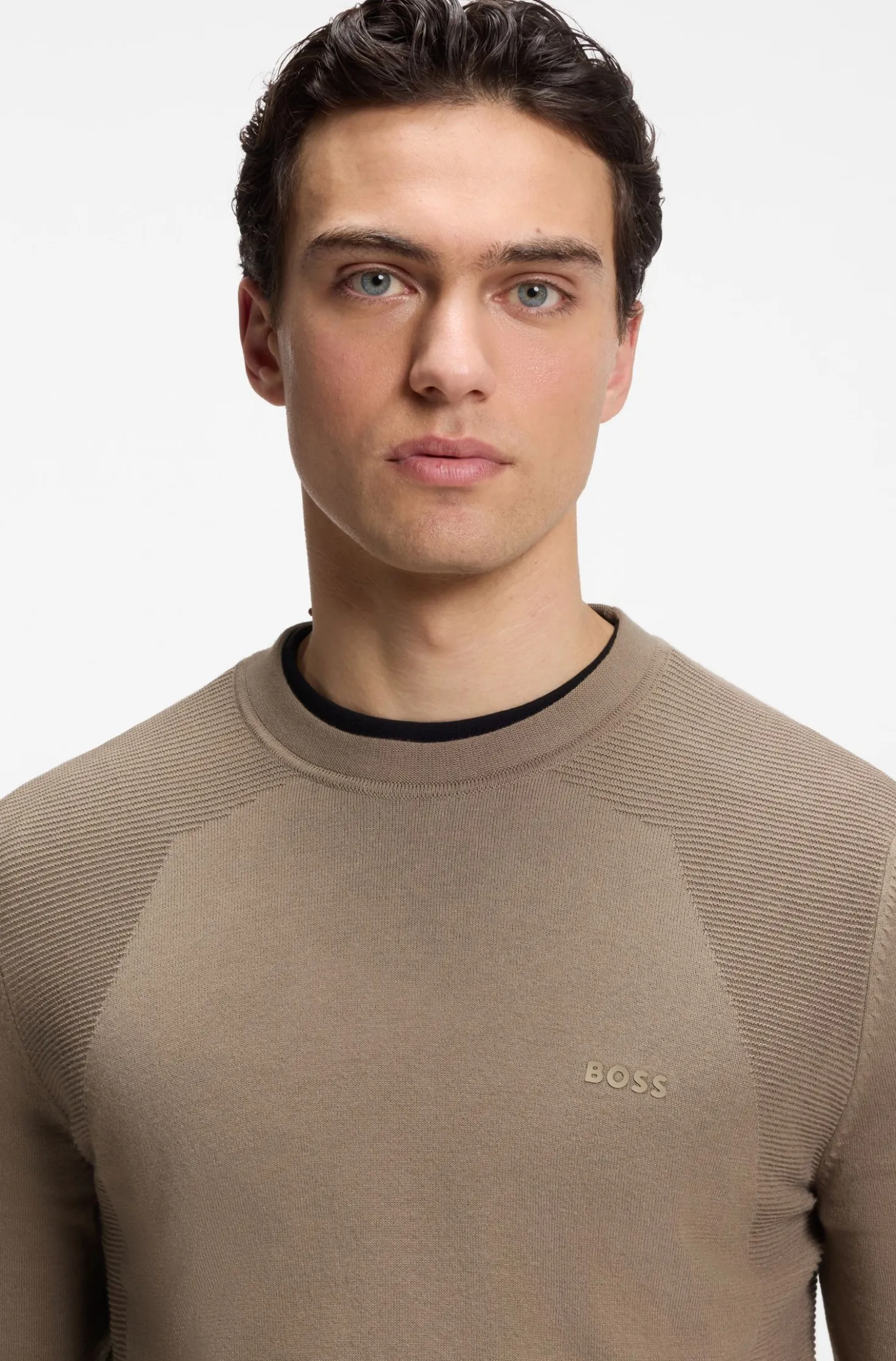 Pullover aus Baumwoll-Mix mit Bodymapping-Struktur