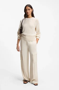 Pullover aus Baumwoll-Mix mit strukturierter Strickstruktur