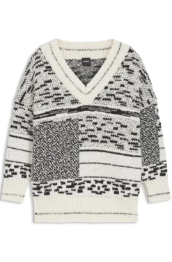 Pullover aus Baumwoll-Mix mit Jacquard-Muster