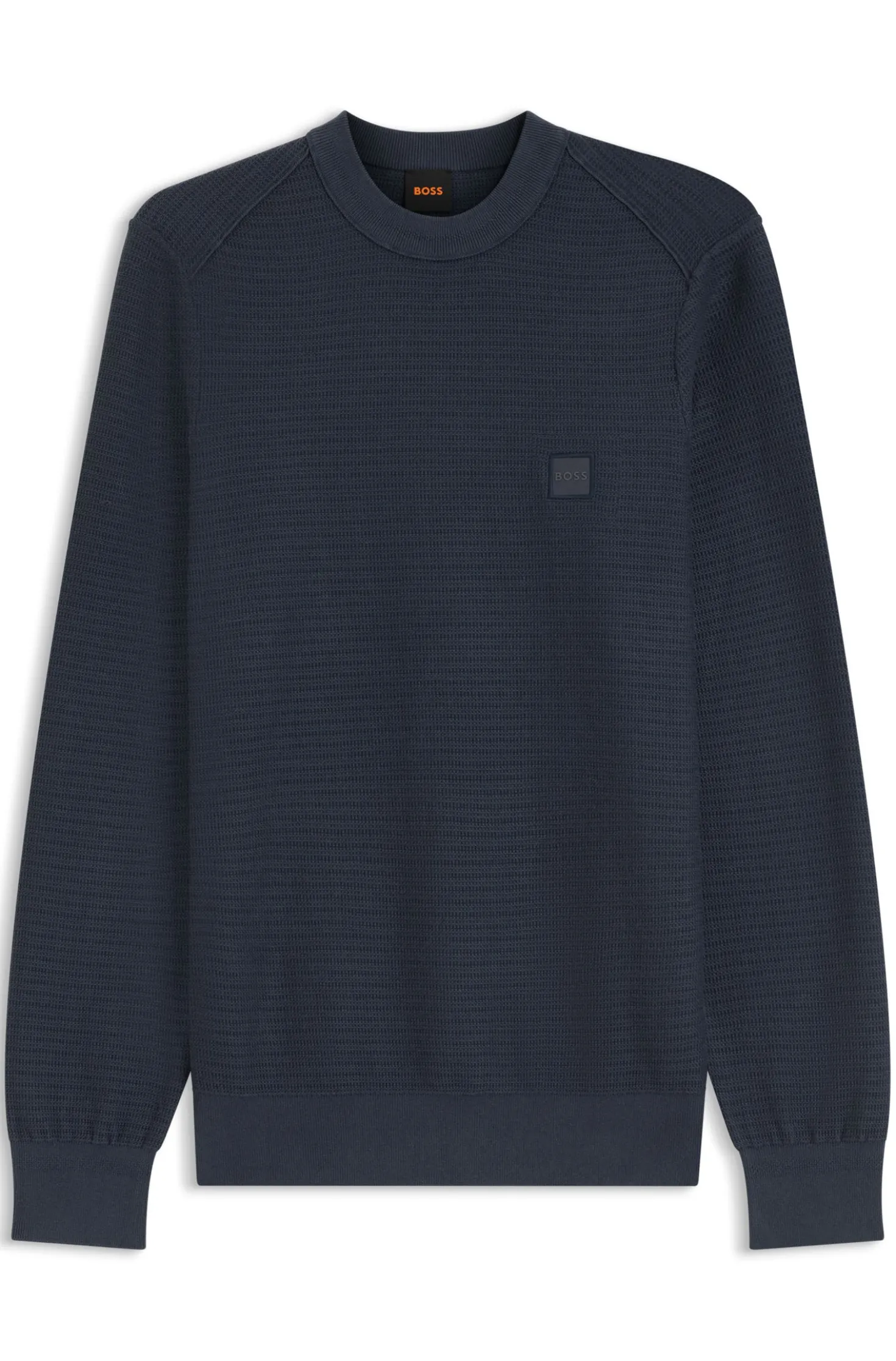 Pullover aus Baumwoll-Piqué mit Logo-Patch