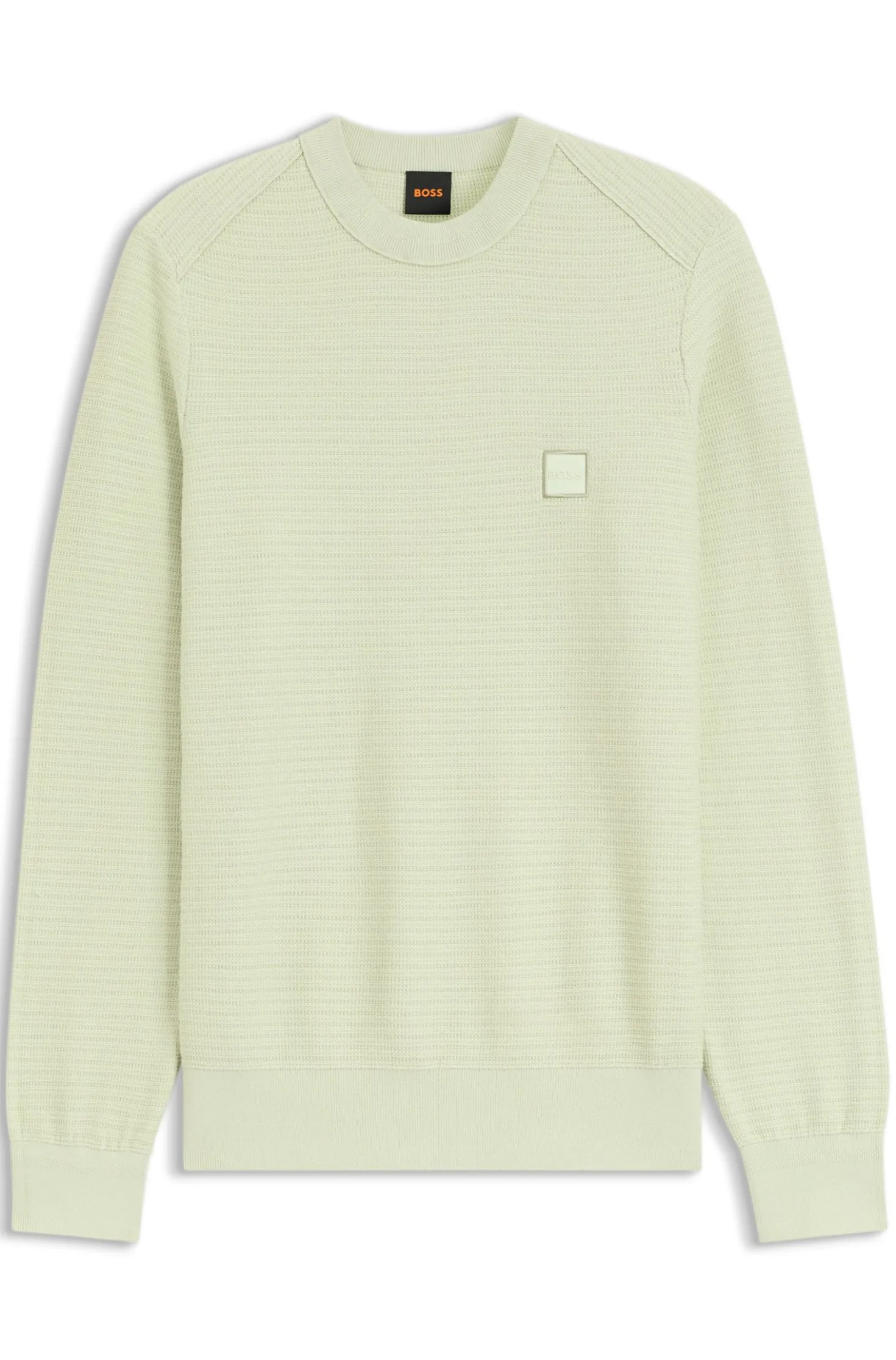 Pullover aus Baumwoll-Piqué mit Logo-Patch