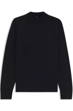 Pullover aus extrafeiner Merinowolle mit Stehkragen