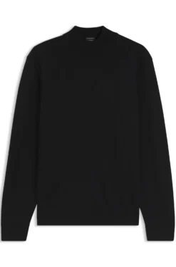 Pullover aus extrafeiner Merinowolle mit Stehkragen