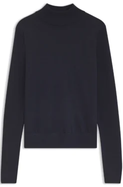 Pullover aus extrafeiner Schurwolle mit Stehkragen