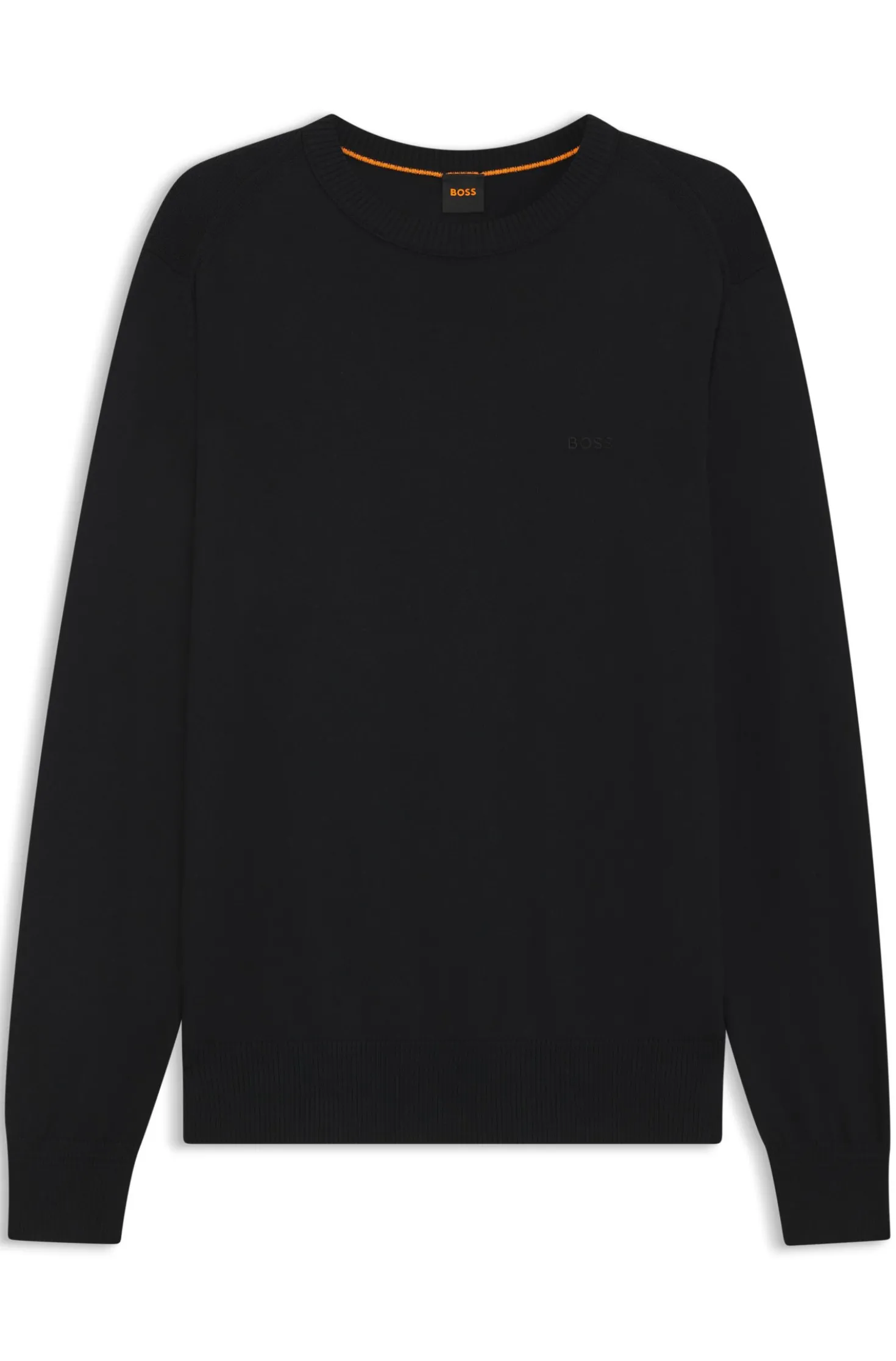 Pullover aus gestrickter Baumwolle mit Logo-Stickerei