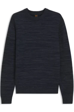 Pullover aus Schurwolle und Baumwolle mit Mouliné-Effekt