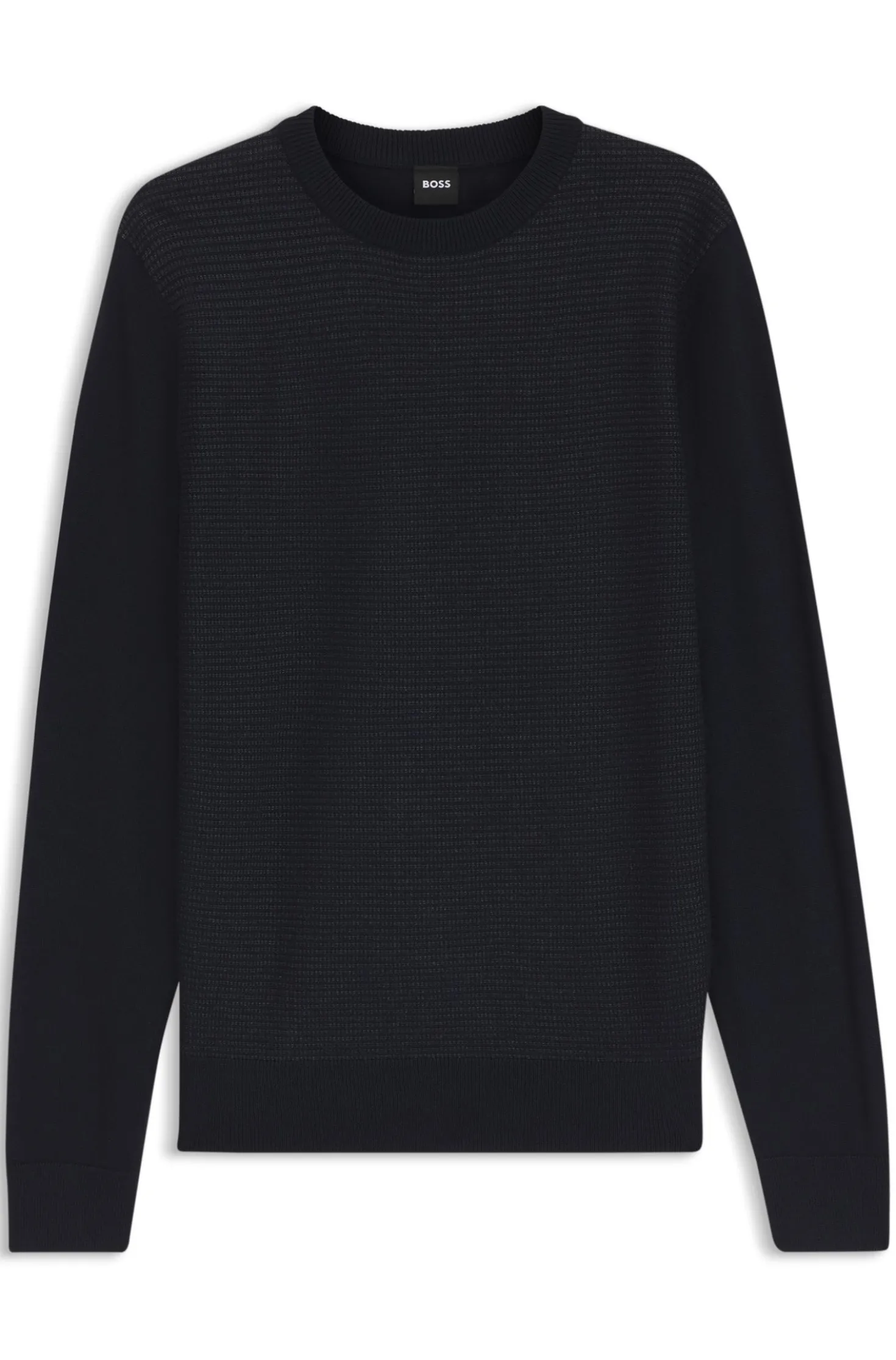 Pullover aus Schurwoll-Mix mit verschiedenen Strukturen