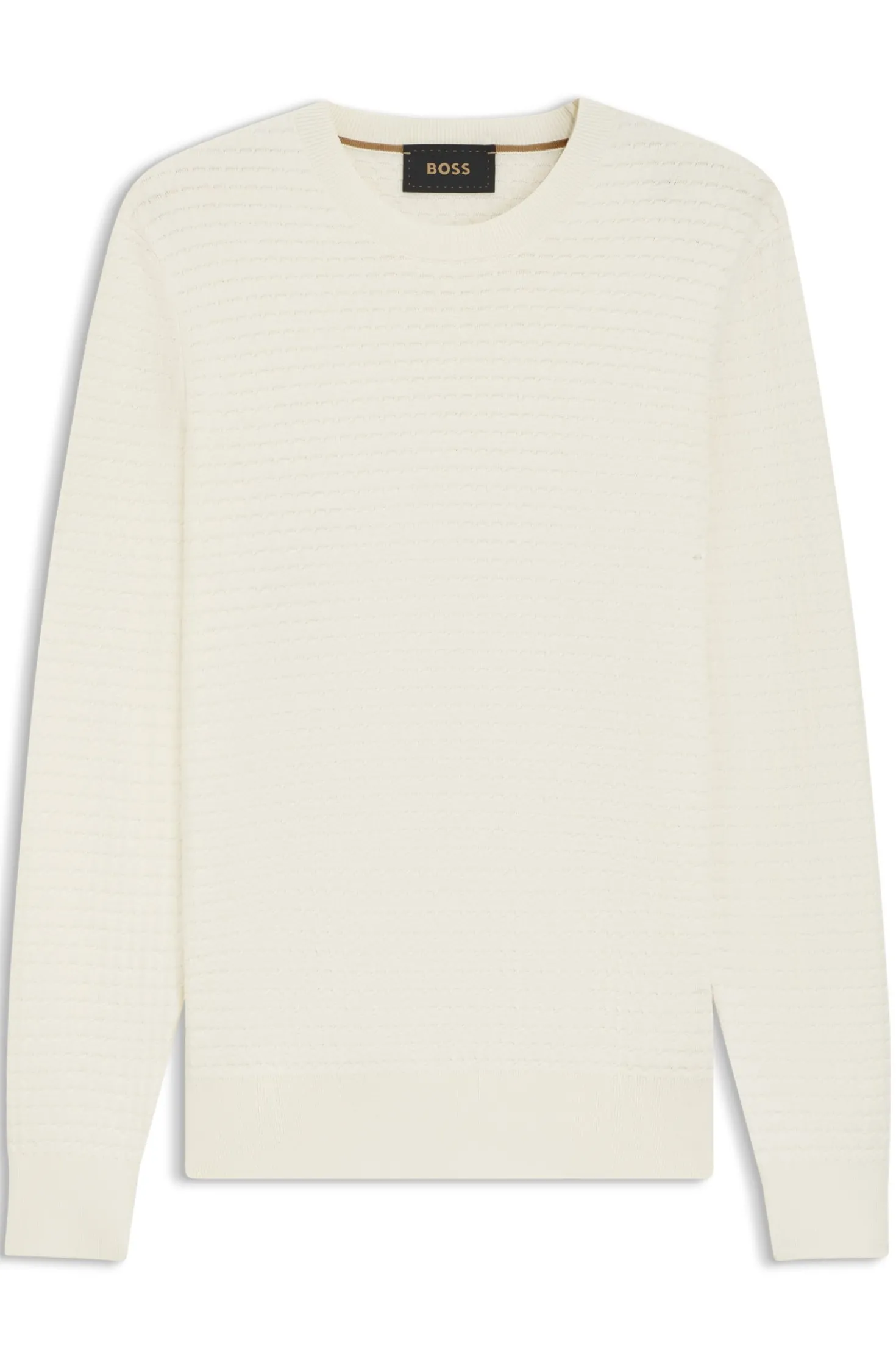 Pullover aus Seide und Baumwolle mit Mikro-Karo-Struktur