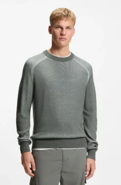 Pullover aus Woll-Mix mit Rippstrick