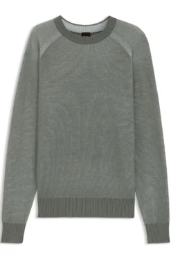 Pullover aus Woll-Mix mit Rippstrick