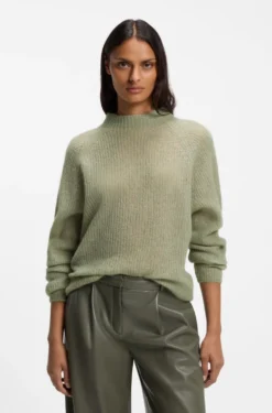 Pullover mit Stehkragen aus Alpaka-Mix