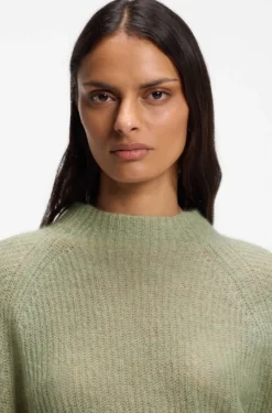 Pullover mit Stehkragen aus Alpaka-Mix