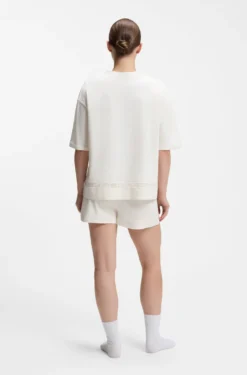 Pyjama aus Stretch-Baumwolle mit Mesh-Logo-Einsätzen