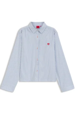 Pyjama-Hemd aus Baumwoll-Mix mit Herz-Logo