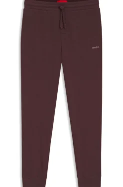 Pyjama-Hose aus Baumwoll-Mix mit Logo-Stickerei