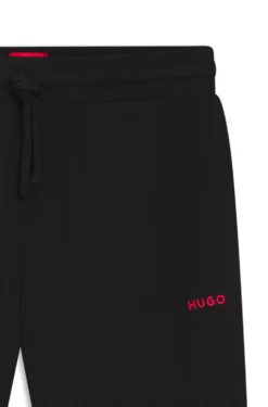 Pyjama-Hose aus Baumwoll-Mix mit Logo-Stickerei