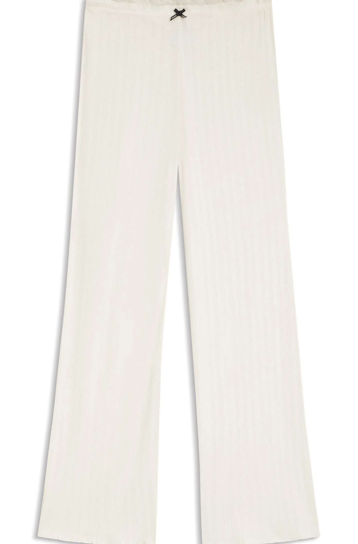 Pyjama-Hose aus Pointelle mit Rüschen