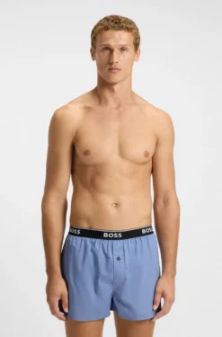 Pyjama-Hose aus softer Baumwolle mit Logo-Bund