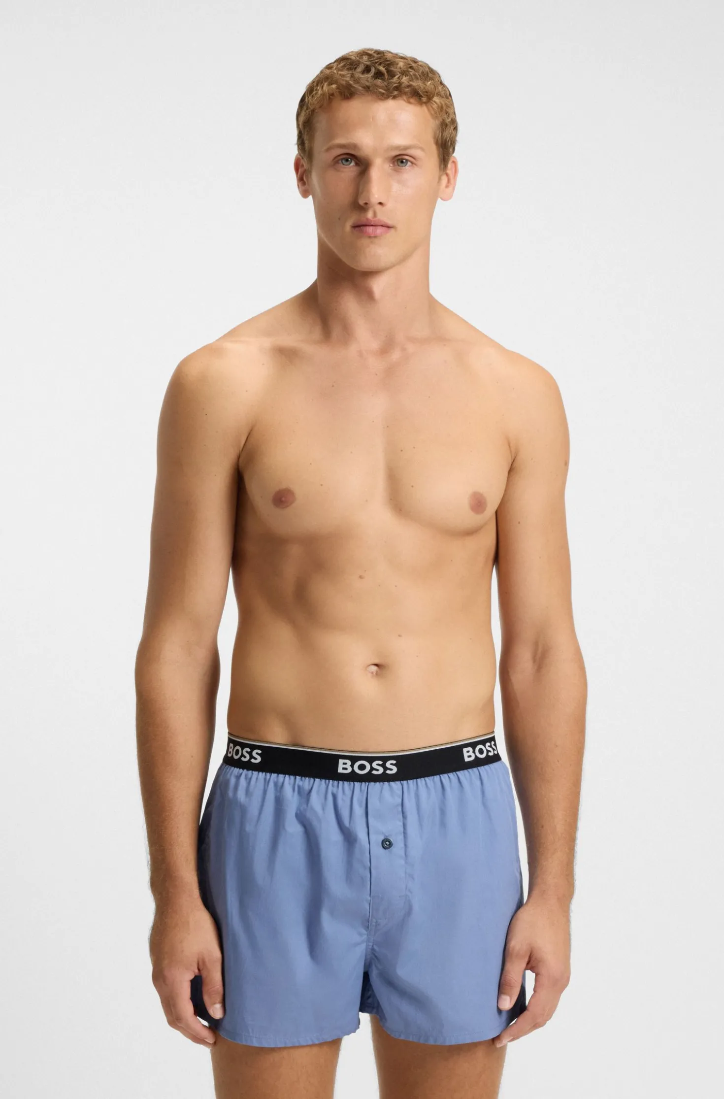 Pyjama-Hose aus softer Baumwolle mit Logo-Bund