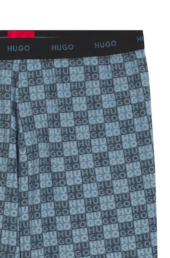 Pyjama-Hose aus Stretch-Baumwolle mit Stack-Logo-Print