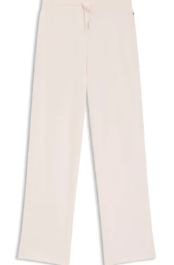Pyjama-Hose aus Stretch-Baumwolle mit Tunnelzug und Logo-Detail