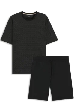Pyjama-Set aus Baumwolle mit All-over-Print-T-Shirt
