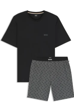 Pyjama-Set aus Baumwolle mit Logo-Details
