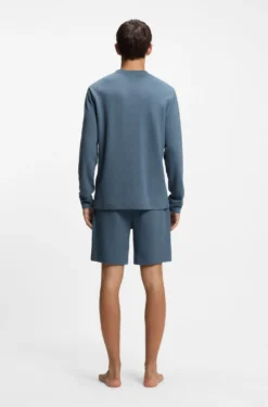 Pyjama-Shirt aus Baumwoll-Mix mit Waffelstruktur