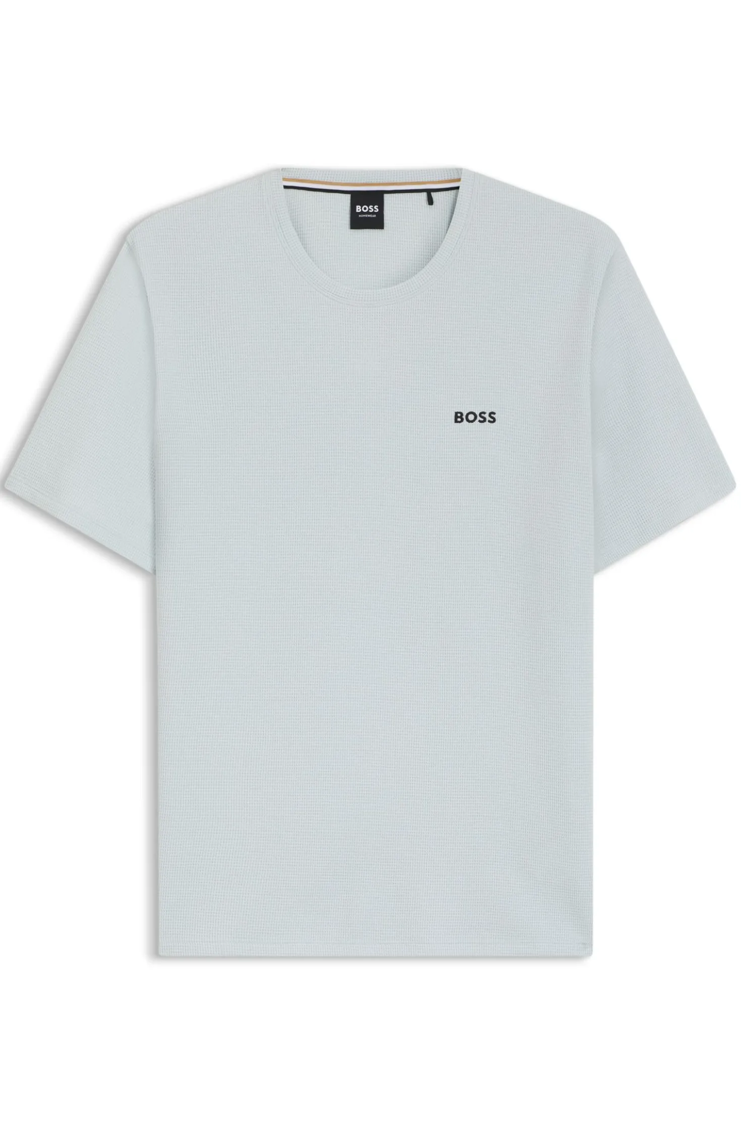 Pyjama-Shirt aus Baumwoll-Mix mit Logo-Stickerei