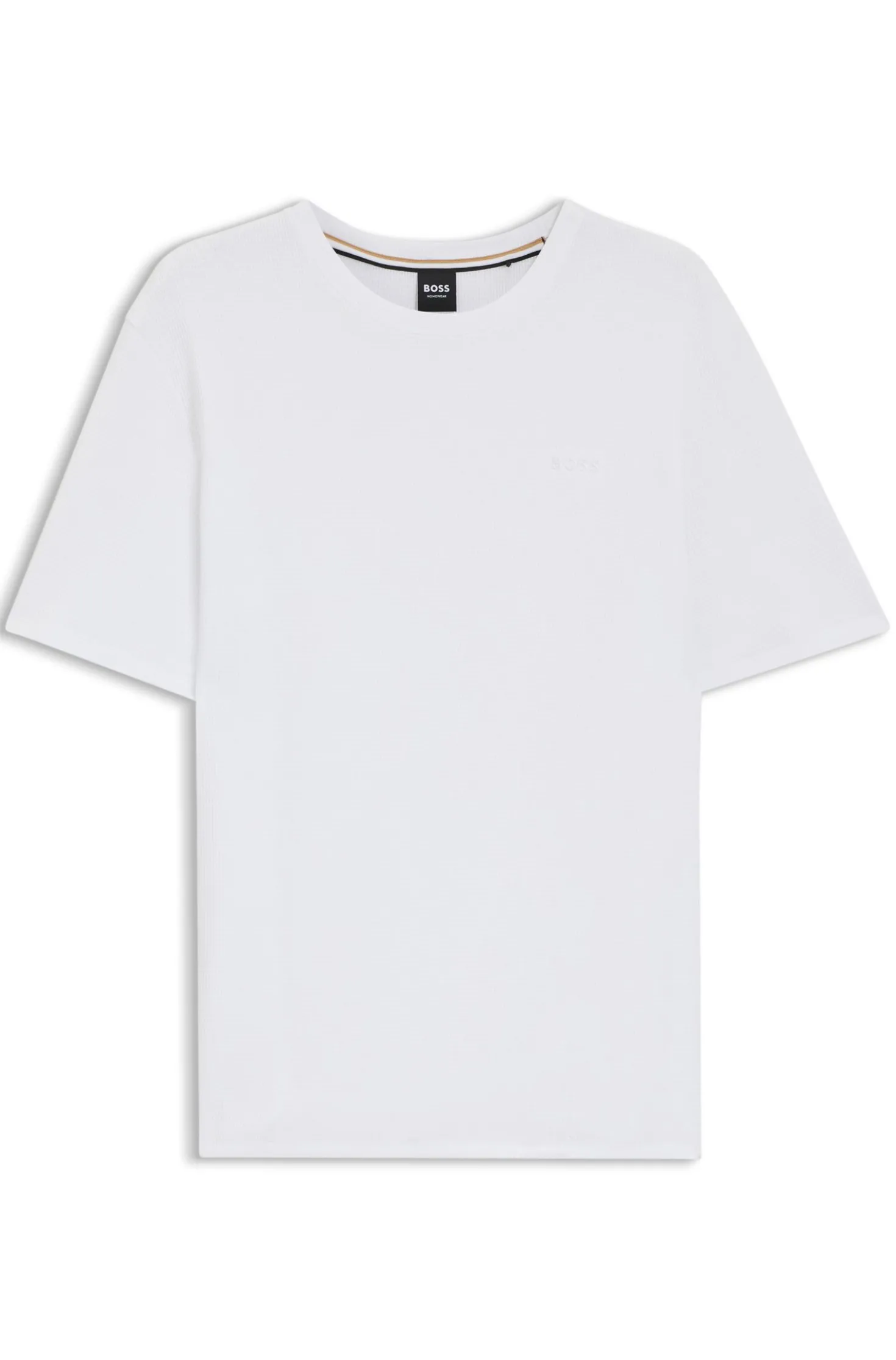 Pyjama-Shirt aus Baumwoll-Mix mit Logo-Stickerei