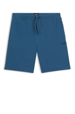 Pyjama-Shorts aus Baumwoll-Mix mit Logo-Stickerei