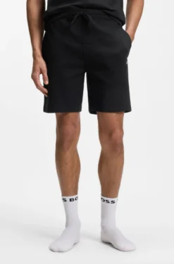 Pyjama-Shorts aus Baumwoll-Mix mit Logo-Stickerei
