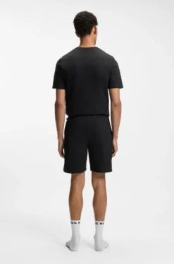 Pyjama-Shorts aus Baumwoll-Mix mit Logo-Stickerei