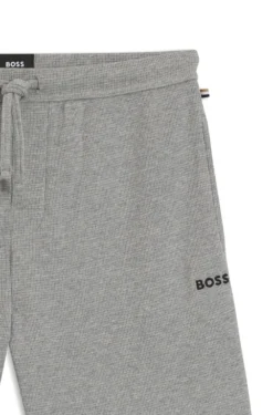 Pyjama-Shorts aus Baumwoll-Mix mit Logo-Stickerei