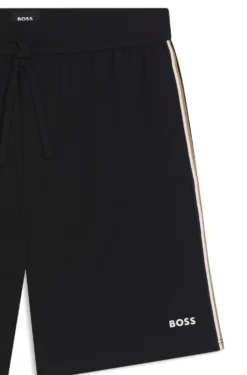 Pyjama-Shorts aus elastischer Baumwolle mit Signature-Streifen-Details