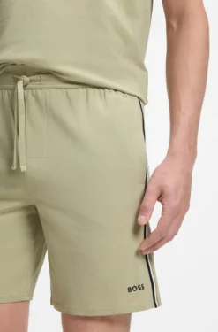 Pyjama-Shorts aus elastischer Baumwolle mit Signature-Streifen-Details