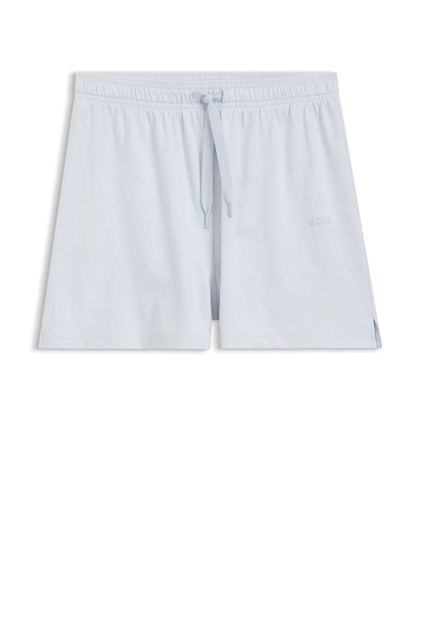 Pyjama-Shorts aus elastischer Baumwolle mit Logo-Kordeln