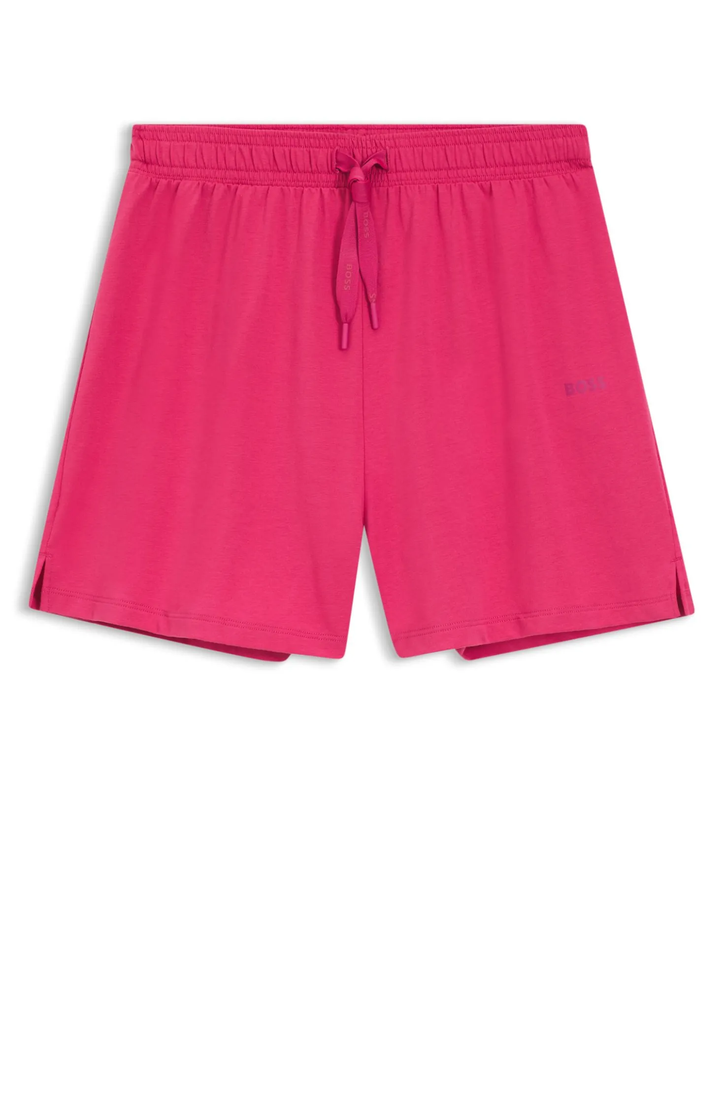Pyjama-Shorts aus elastischer Baumwolle mit Logo-Kordeln
