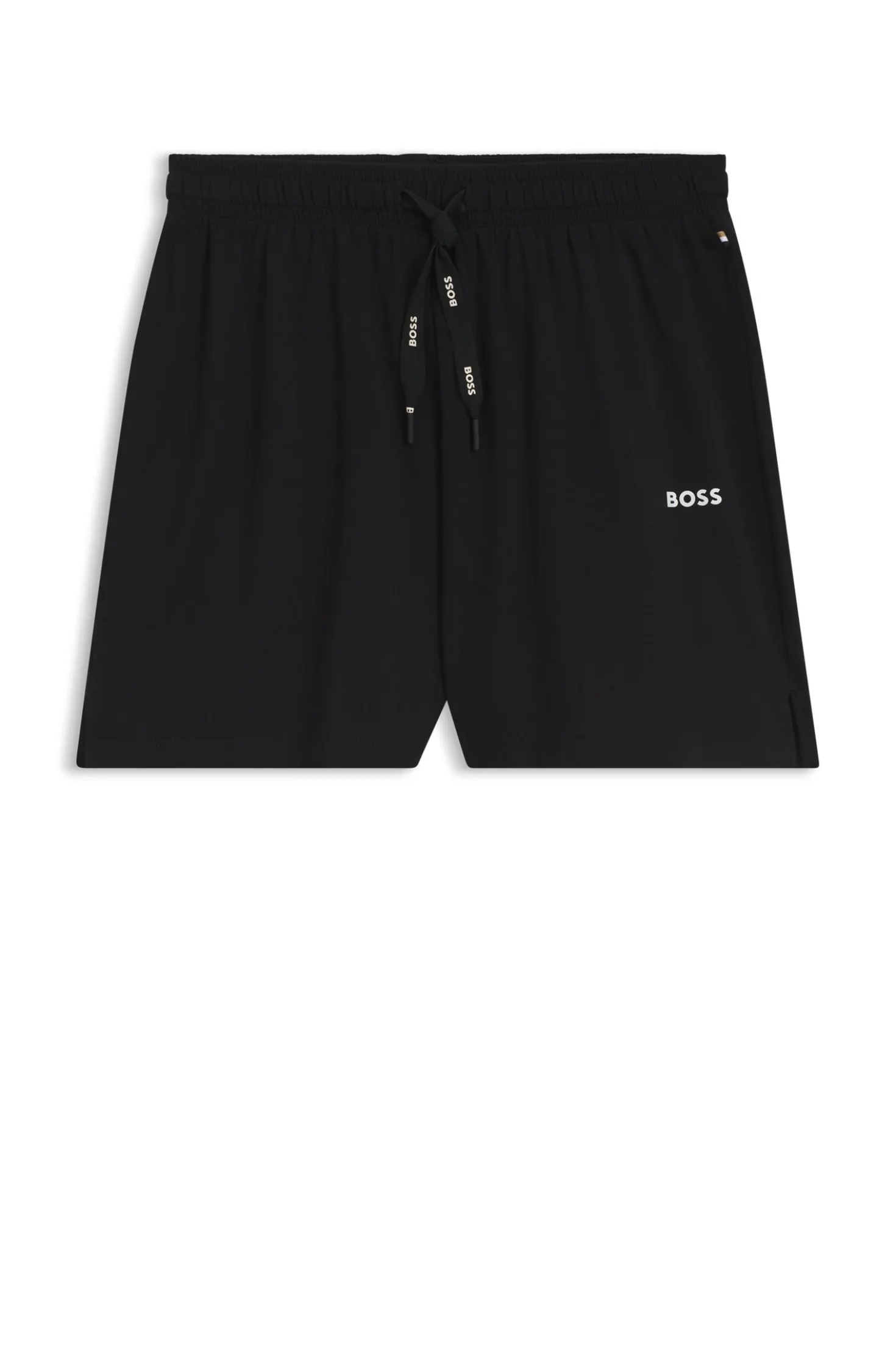 Pyjama-Shorts aus elastischer Baumwolle mit Logo-Kordeln
