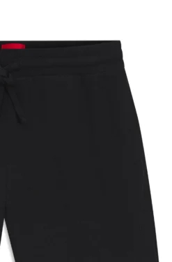 Pyjama-Shorts mit Waffelstruktur und Logo-Stickerei