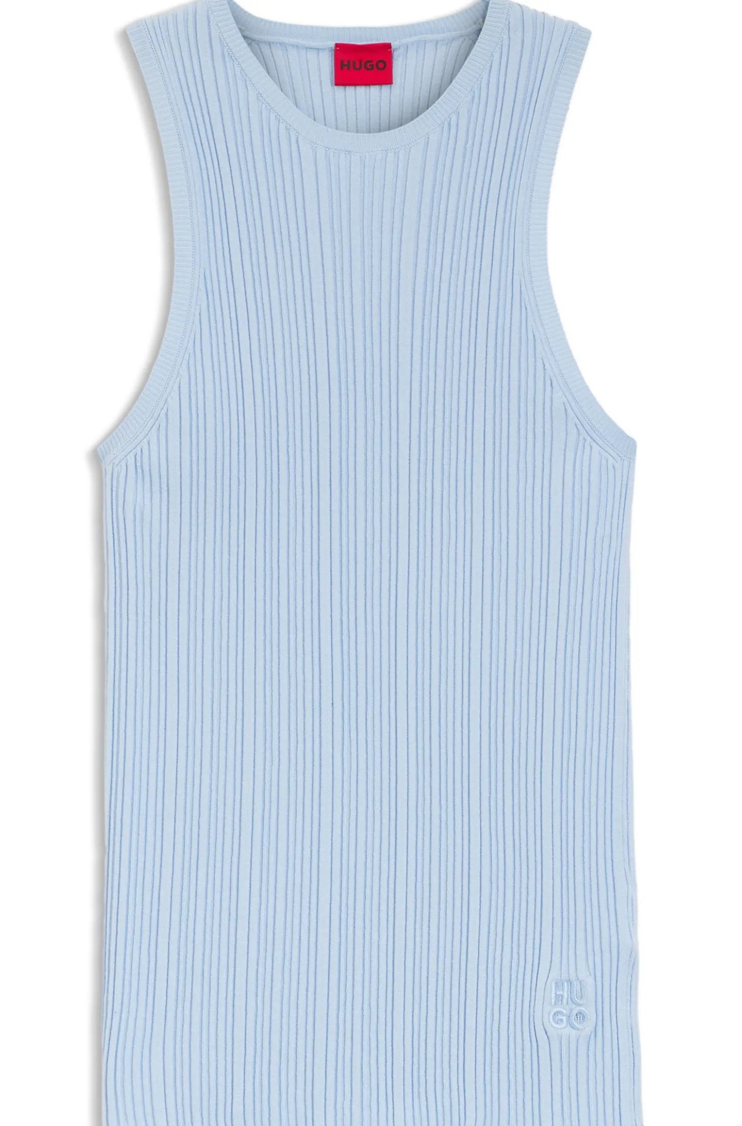 Racerback-Top aus geripptem Krepp