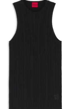 Racerback-Top aus geripptem Krepp