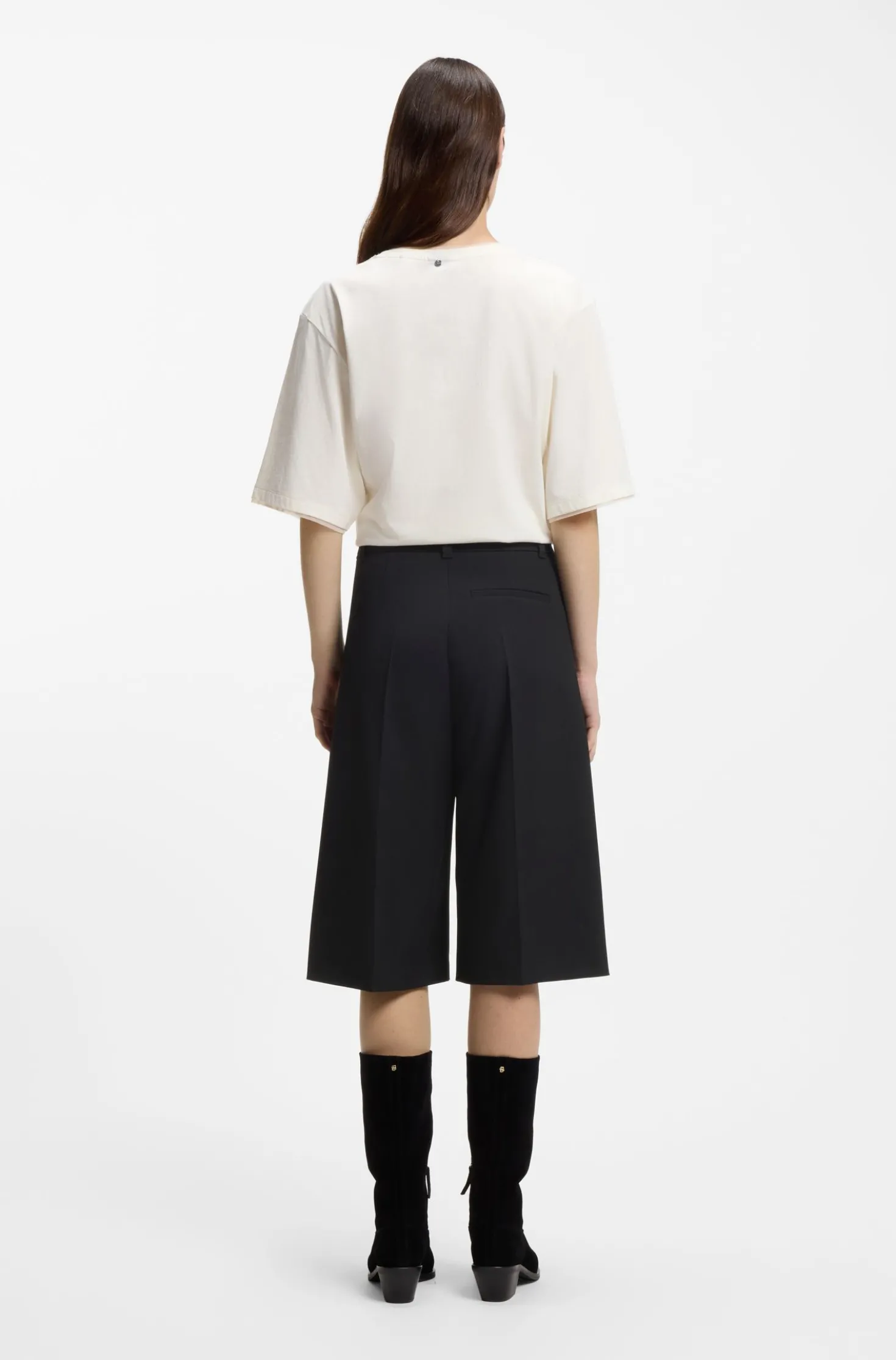 Regular-Fit Bermuda-Hose mit ausgestelltem Bein