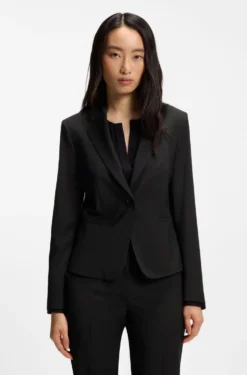 Regular-Fit Blazer aus in Italien gefertigter Schurwolle
