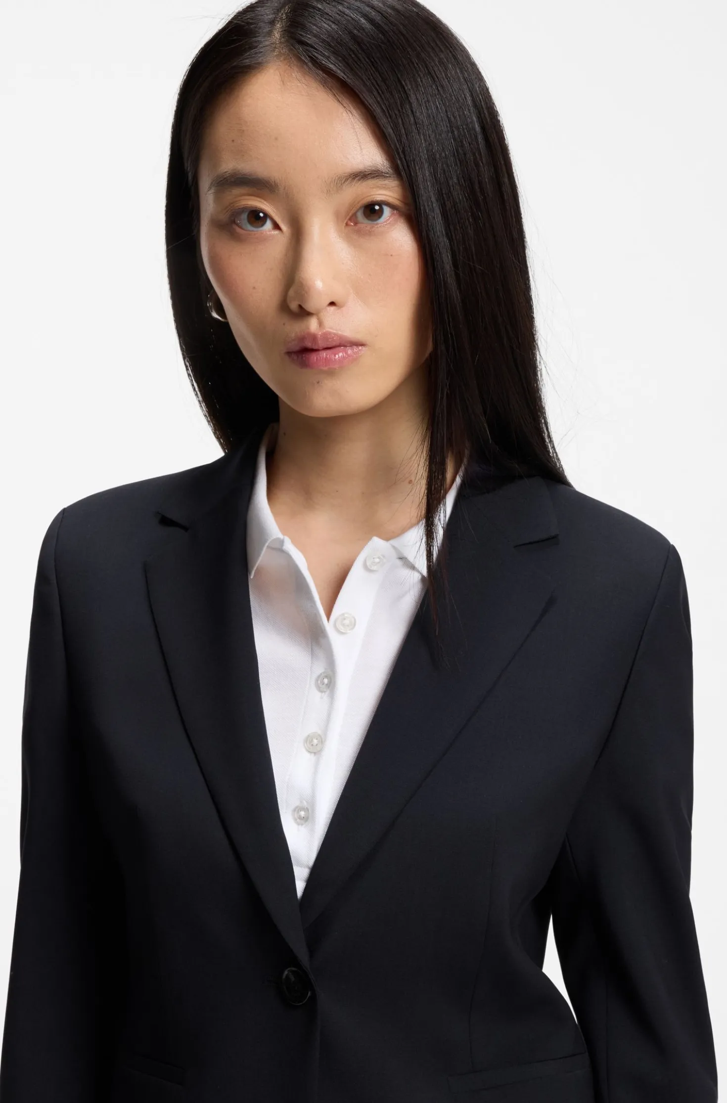 Regular-Fit Blazer aus in Italien gefertigter Schurwolle