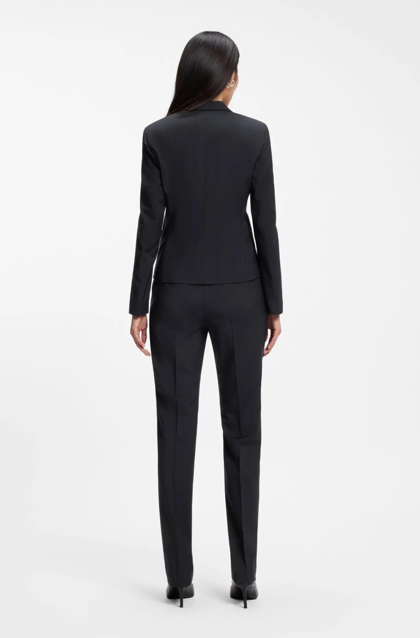 Regular-Fit Blazer aus in Italien gefertigter Schurwolle