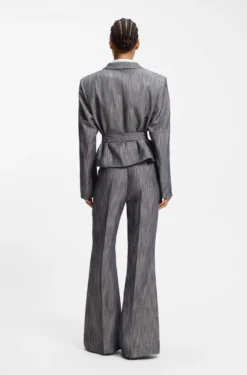 Regular-Fit Blazer aus meliertem Denim