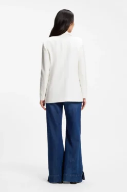 Regular-Fit Blazer aus Stretch-Crêpe